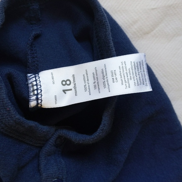 carter's embroidered graphic short sleeve bodysuit diaper shirt 18 months baby - Picture 3 of 6